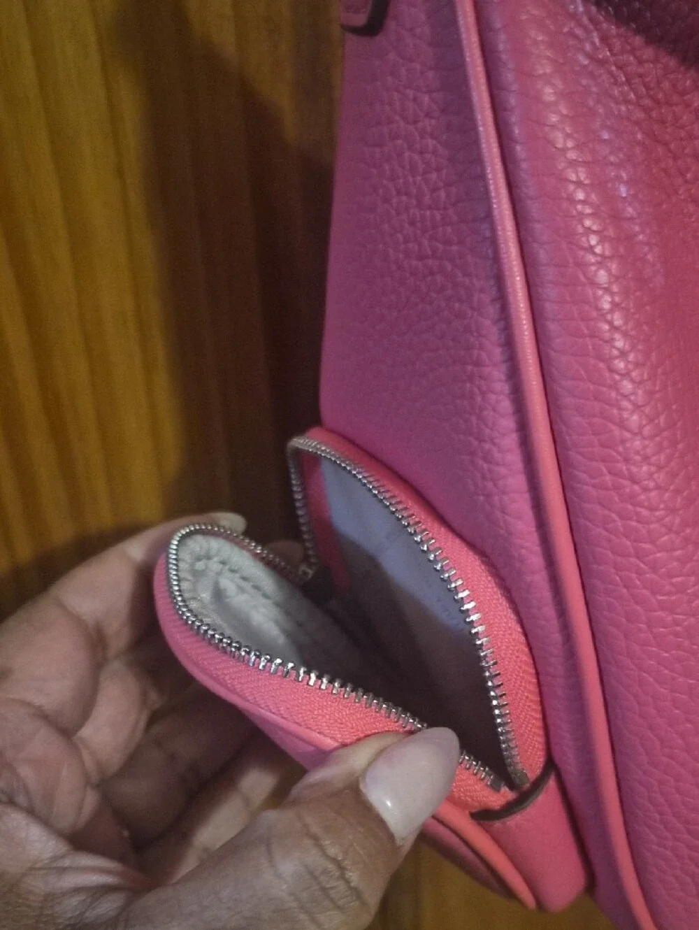 Michael Kors Hot Pink Pebbled Leather Hobo with Crossbody Strap